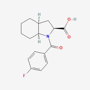 molecular formula C16H18FNO3 B3381120 (2S,3aS,7aS)-1-(4-fluorobenzoyl)-octahydro-1H-indole-2-carboxylic acid CAS No. 2173637-65-3