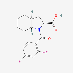 molecular formula C16H17F2NO3 B3381123 (2S,3aS,7aS)-1-(2,4-difluorobenzoyl)-octahydro-1H-indole-2-carboxylic acid CAS No. 2173637-74-4