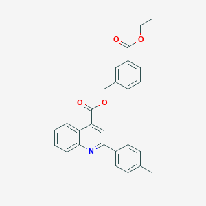 molecular formula C28H25NO4 B338113 3-(Ethoxycarbonyl)benzyl 2-(3,4-dimethylphenyl)-4-quinolinecarboxylate 