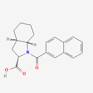 molecular formula C20H21NO3 B3381130 (2S,3aS,7aS)-1-(naphthalene-2-carbonyl)-octahydro-1H-indole-2-carboxylic acid CAS No. 2173637-80-2