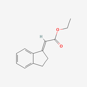 molecular formula C13H14O2 B3381139 ethyl 2-[(1E)-2,3-dihydro-1H-inden-1-ylidene]acetate CAS No. 21779-31-7