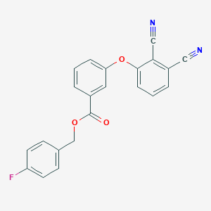 molecular formula C22H13FN2O3 B338114 4-Fluorobenzyl 3-(2,3-dicyanophenoxy)benzoate 