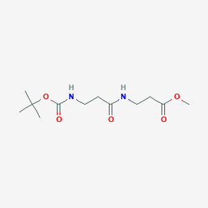molecular formula C12H22N2O5 B3381140 Methyl 3-(3-{[(tert-butoxy)carbonyl]amino}propanamido)propanoate CAS No. 217973-44-9