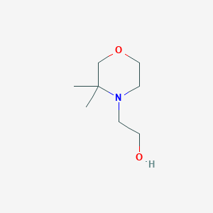 molecular formula C8H17NO2 B3381148 4-Morpholineethanol, 3,3-dimethyl- CAS No. 218594-92-4