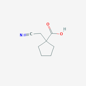 molecular formula C8H11NO2 B3381213 1-(Cyanomethyl)cyclopentane-1-carboxylic acid CAS No. 220878-55-7