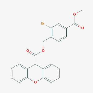 molecular formula C23H17BrO5 B338122 2-bromo-4-(methoxycarbonyl)benzyl 9H-xanthene-9-carboxylate 