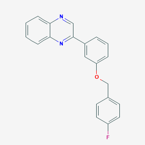 molecular formula C21H15FN2O B338124 4-Fluorobenzyl 3-(2-quinoxalinyl)phenyl ether 