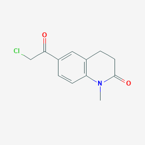molecular formula C12H12ClNO2 B3381247 6-(2-Chloroacetyl)-1-methyl-1,2,3,4-tetrahydroquinolin-2-one CAS No. 221692-28-0