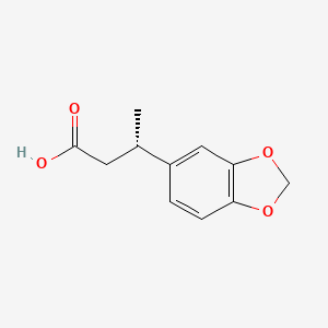 molecular formula C11H12O4 B3381268 (3S)-3-(1,3-dioxaindan-5-yl)butanoic acid CAS No. 2227689-29-2