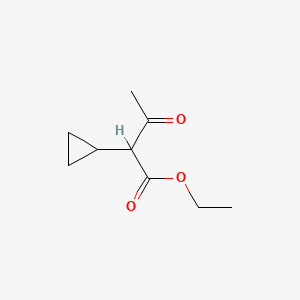 molecular formula C9H14O3 B3381296 2-Cyclopropyl-3-oxobutyric acid ethyl ester CAS No. 22396-14-1