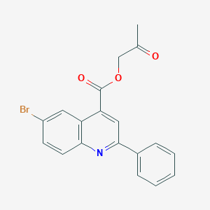 molecular formula C19H14BrNO3 B338134 2-Oxopropyl 6-bromo-2-phenyl-4-quinolinecarboxylate 