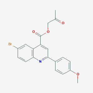 molecular formula C20H16BrNO4 B338136 2-Oxopropyl 6-bromo-2-(4-methoxyphenyl)-4-quinolinecarboxylate 