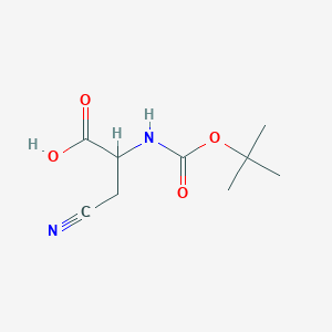 molecular formula C9H14N2O4 B3381372 Boc-Beta-Cyano-Ala-Oh CAS No. 229028-67-5