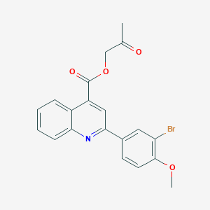 2-Oxopropyl 2-(3-bromo-4-methoxyphenyl)-4-quinolinecarboxylate