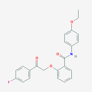 molecular formula C23H20FNO4 B338140 N-(4-ethoxyphenyl)-2-[2-(4-fluorophenyl)-2-oxoethoxy]benzamide 