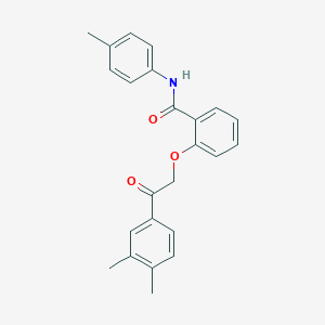 molecular formula C24H23NO3 B338142 2-[2-(3,4-dimethylphenyl)-2-oxoethoxy]-N-(4-methylphenyl)benzamide 
