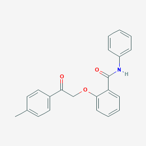 molecular formula C22H19NO3 B338143 2-[2-(4-methylphenyl)-2-oxoethoxy]-N-phenylbenzamide 