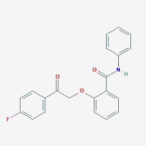 molecular formula C21H16FNO3 B338144 2-[2-(4-fluorophenyl)-2-oxoethoxy]-N-phenylbenzamide 