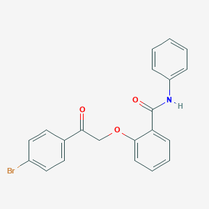 molecular formula C21H16BrNO3 B338145 2-[2-(4-bromophenyl)-2-oxoethoxy]-N-phenylbenzamide 