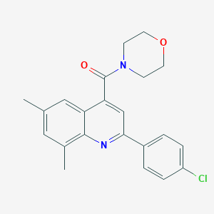 molecular formula C22H21ClN2O2 B338152 2-(4-Chlorophenyl)-6,8-dimethyl-4-(4-morpholinylcarbonyl)quinoline 
