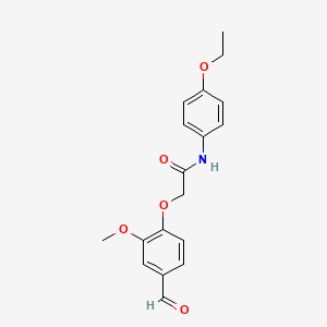 molecular formula C18H19NO5 B3381528 N-(4-ethoxyphenyl)-2-(4-formyl-2-methoxyphenoxy)acetamide CAS No. 247571-72-8