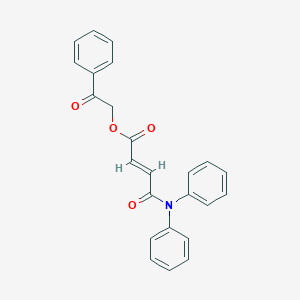 molecular formula C24H19NO4 B338157 2-Oxo-2-phenylethyl 4-(diphenylamino)-4-oxo-2-butenoate 