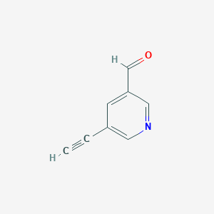 molecular formula C8H5NO B3381580 5-Ethynylpyridine-3-carbaldehyde CAS No. 252989-57-4