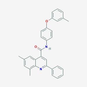 molecular formula C31H26N2O2 B338159 6,8-dimethyl-N-[4-(3-methylphenoxy)phenyl]-2-phenylquinoline-4-carboxamide 