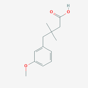 B3381595 4-(3-Methoxyphenyl)-3,3-dimethylbutanoic acid CAS No. 25380-95-4