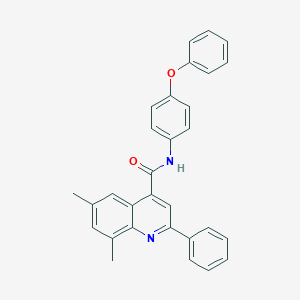 molecular formula C30H24N2O2 B338160 6,8-dimethyl-N-(4-phenoxyphenyl)-2-phenyl-4-quinolinecarboxamide 