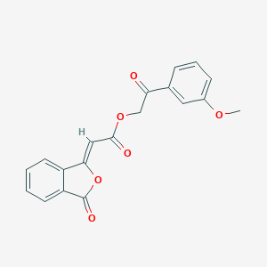 molecular formula C19H14O6 B338162 2-(3-methoxyphenyl)-2-oxoethyl (2Z)-(3-oxo-2-benzofuran-1(3H)-ylidene)ethanoate 