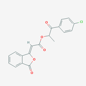 molecular formula C19H13ClO5 B338163 1-(4-chlorophenyl)-1-oxopropan-2-yl (2Z)-(3-oxo-2-benzofuran-1(3H)-ylidene)ethanoate 