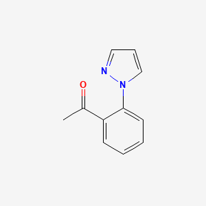 molecular formula C11H10N2O B3381630 1-[2-(1H-pyrazol-1-yl)phenyl]ethan-1-one CAS No. 25699-96-1