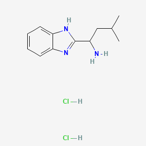 1-(1H-1,3-benzodiazol-2-yl)-3-methylbutan-1-amine dihydrochloride