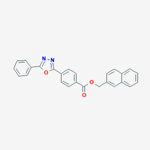 molecular formula C26H18N2O3 B338166 2-Naphthylmethyl 4-(5-phenyl-1,3,4-oxadiazol-2-yl)benzoate 