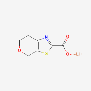 molecular formula C7H6LiNO3S B3381671 . 6,7-Dihydro-4H-pyrano[4,3-D]thiazole-2-carboxylic acid, lithium CAS No. 259810-15-6