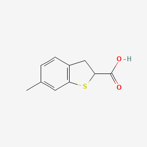 molecular formula C10H10O2S B3381675 6-Methyl-2,3-dihydro-1-benzothiophene-2-carboxylic acid CAS No. 26018-71-3