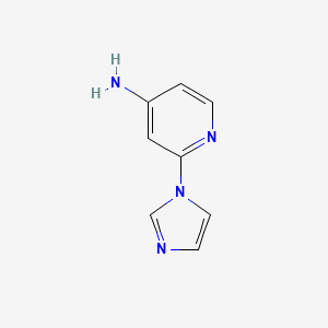 molecular formula C8H8N4 B3381691 4-Pyridinamine, 2-(1H-imidazol-1-yl)- CAS No. 262295-99-8