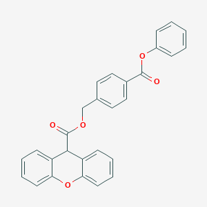 molecular formula C28H20O5 B338170 4-(phenoxycarbonyl)benzyl 9H-xanthene-9-carboxylate 
