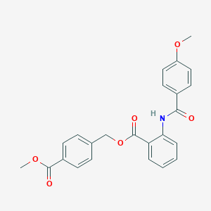 molecular formula C24H21NO6 B338173 4-(Methoxycarbonyl)benzyl 2-[(4-methoxybenzoyl)amino]benzoate 