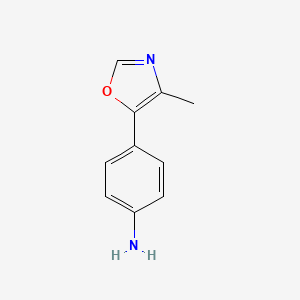 molecular formula C10H10N2O B3381740 4-(4-Methyl-1,3-oxazol-5-yl)aniline CAS No. 267648-20-4