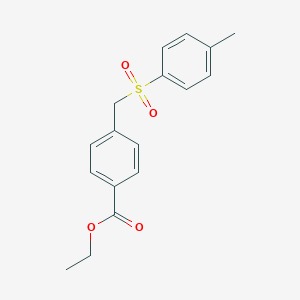 molecular formula C17H18O4S B338175 Ethyl 4-{[(4-methylphenyl)sulfonyl]methyl}benzoate 