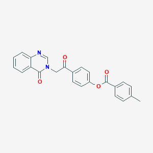 molecular formula C24H18N2O4 B338177 4-[(4-oxoquinazolin-3(4H)-yl)acetyl]phenyl 4-methylbenzoate 