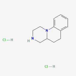 molecular formula C12H18Cl2N2 B3381780 2,3,4,4a,5,6-Hexahydro-1H-pyrazino(1,2-a)quinoline dihydrochloride CAS No. 27114-02-9
