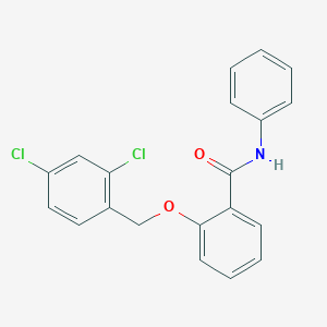 molecular formula C20H15Cl2NO2 B338180 2-[(2,4-dichlorobenzyl)oxy]-N-phenylbenzamide 
