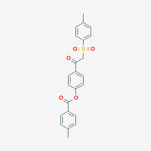 molecular formula C23H20O5S B338183 4-{[(4-Methylphenyl)sulfonyl]acetyl}phenyl 4-methylbenzoate 