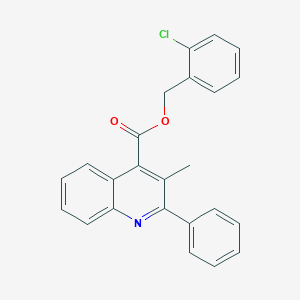 molecular formula C24H18ClNO2 B338187 2-Chlorobenzyl 3-methyl-2-phenyl-4-quinolinecarboxylate 