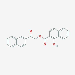 molecular formula C23H16O4 B338188 2-(2-Naphthyl)-2-oxoethyl 1-hydroxy-2-naphthoate 