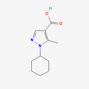 molecular formula C11H16N2O2 B3381919 1-cyclohexyl-5-methyl-1H-pyrazole-4-carboxylic acid CAS No. 288251-50-3