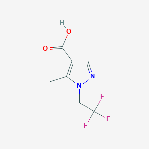 molecular formula C7H7F3N2O2 B3381927 5-methyl-1-(2,2,2-trifluoro-ethyl)-1H-pyrazole-4-carboxylic acid CAS No. 288251-53-6